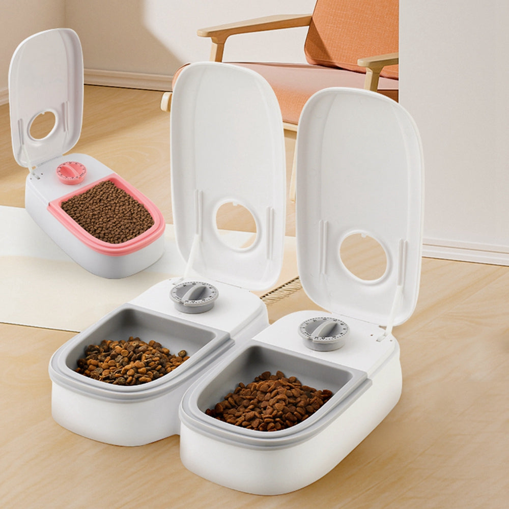 Automatic Pet Feeder with Timer & Stainless Steel Bowl