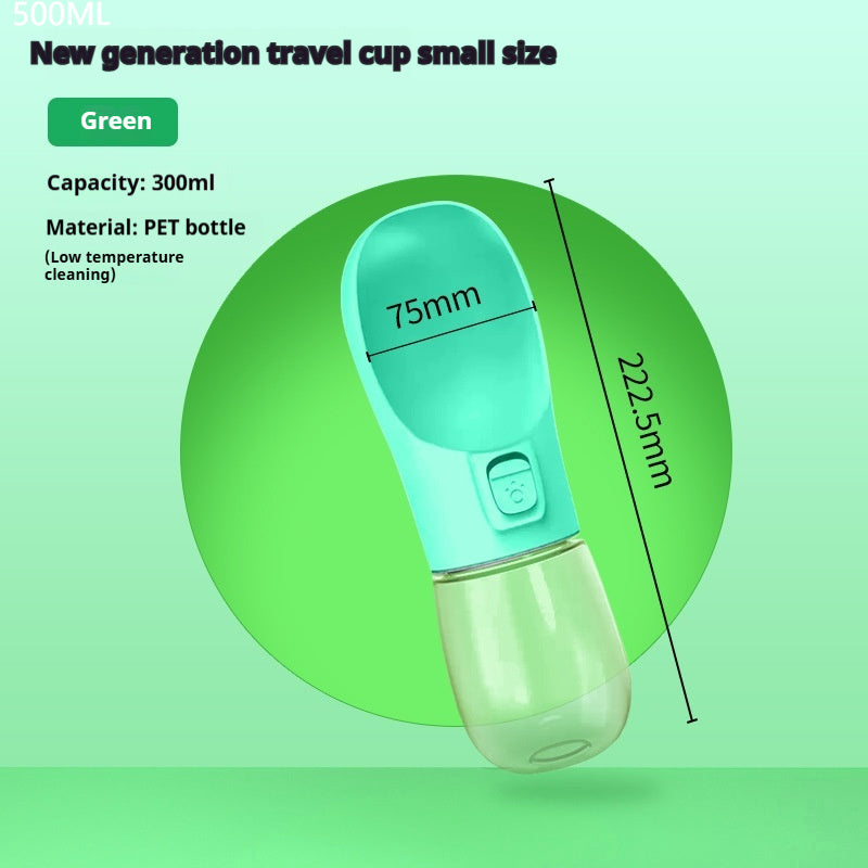 Portable Pet Water Bottle & Bowl  Travel Feeder for Dogs