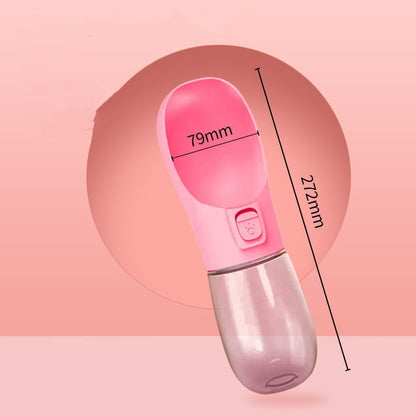 Portable Pet Water Bottle & Bowl  Travel Feeder for Dogs