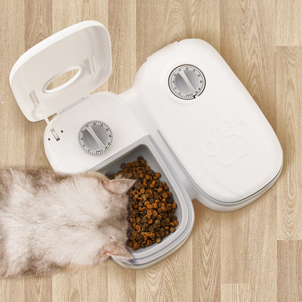 Automatic Pet Feeder with Timer & Stainless Steel Bowl