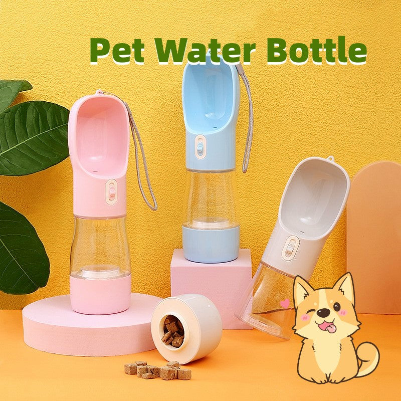 Portable Pet Water Bottle & Bowl  Travel Feeder for Dogs