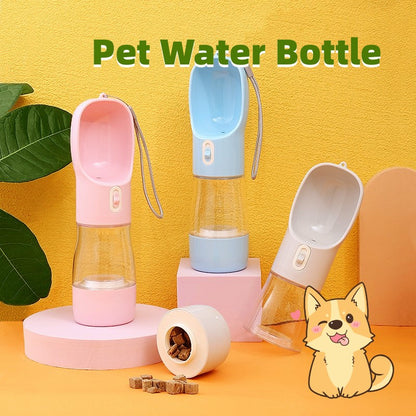 Portable Pet Water Bottle & Bowl  Travel Feeder for Dogs